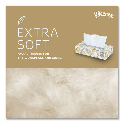 Image of Kleenex® White Facial Tissue for Business, 2-Ply, White, Pop-Up Box, 125 Sheets/Box, 48 Boxes/Carton