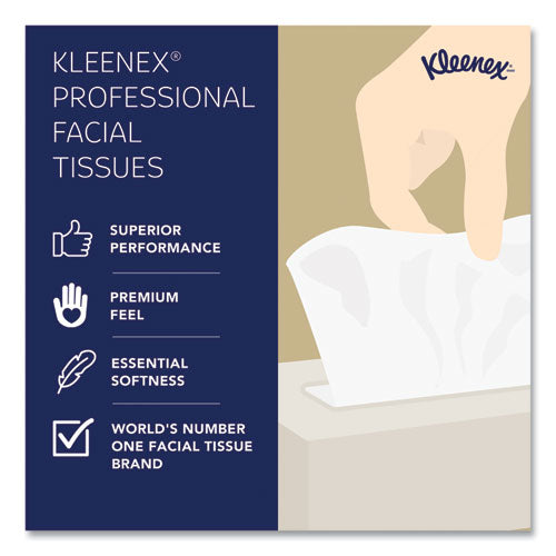 Image of Kleenex® White Facial Tissue for Business, 2-Ply, White, Pop-Up Box, 125 Sheets/Box, 48 Boxes/Carton