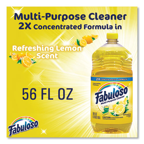 Image of Fabuloso® Multi-Use Cleaner, Refreshing Lemon Scent, 56 oz Bottle, 6/Carton