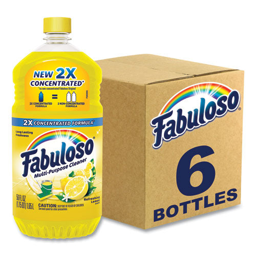Image of Fabuloso® Multi-Use Cleaner, Refreshing Lemon Scent, 56 oz Bottle, 6/Carton