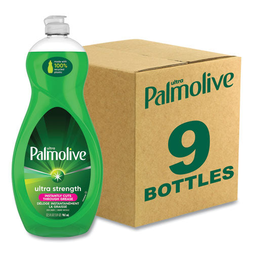 Image of Palmolive® Dishwashing Liquid, Green Scent, 32.5 oz Bottle, 9/Carton