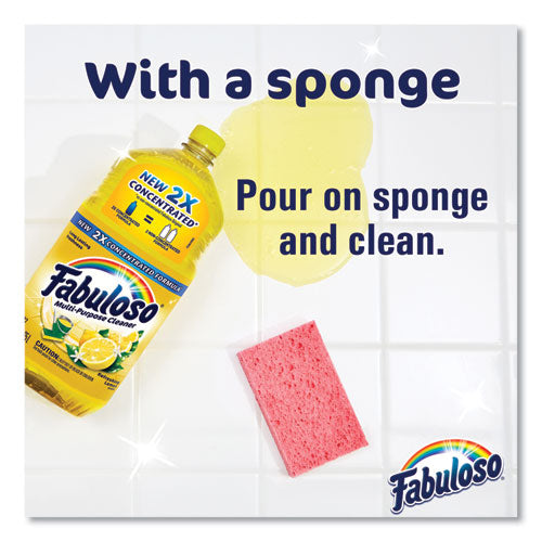 Image of Fabuloso® Multi-Use Cleaner, Refreshing Lemon Scent, 56 oz Bottle, 6/Carton