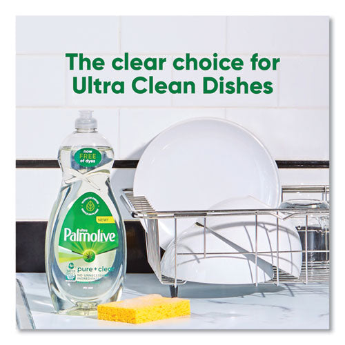 Image of Palmolive® Pure + Clear Dishwashing Liquid, Spring Fresh, 32.5 oz Bottle, 9/Carton