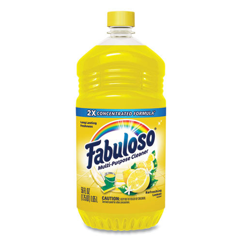 Image of Fabuloso® Multi-Use Cleaner, Refreshing Lemon Scent, 56 oz Bottle, 6/Carton