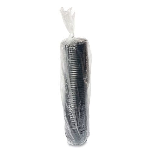 Image of Boardwalk® Hot Cup Lids, Fits 4 oz Hot Cups, Plastic, Black, 1,000/Carton