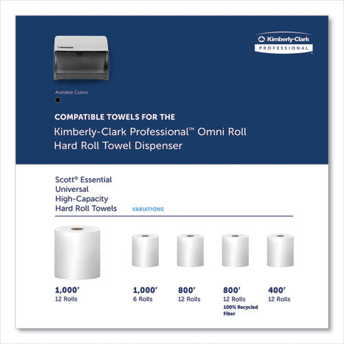 Image of Kimberly-Clark Professional Omni Roll Towel Dispenser, 10.5 X 10 X 10, Smoke/gray