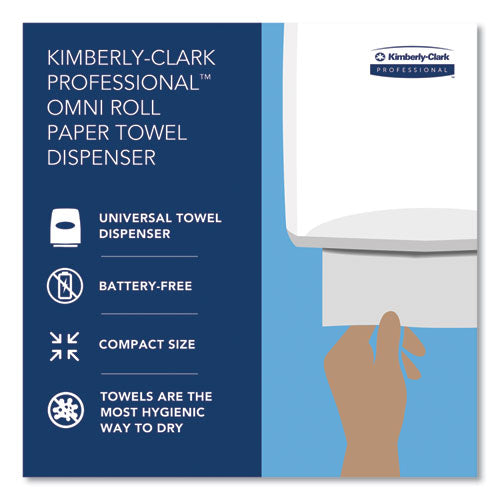 Image of Kimberly-Clark Professional Omni Roll Towel Dispenser, 10.5 X 10 X 10, Smoke/gray