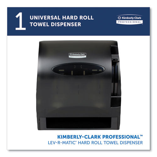 Image of Kimberly-Clark Professional Lev-R-Matic Roll Towel Dispenser, 13.3 X 9.8 X 13.5, Smoke