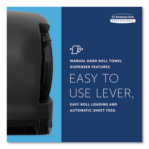 Image of Kimberly-Clark Professional Lev-R-Matic Roll Towel Dispenser, 13.3 X 9.8 X 13.5, Smoke