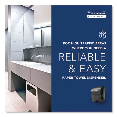 Image of Kimberly-Clark Professional Lev-R-Matic Roll Towel Dispenser, 13.3 X 9.8 X 13.5, Smoke