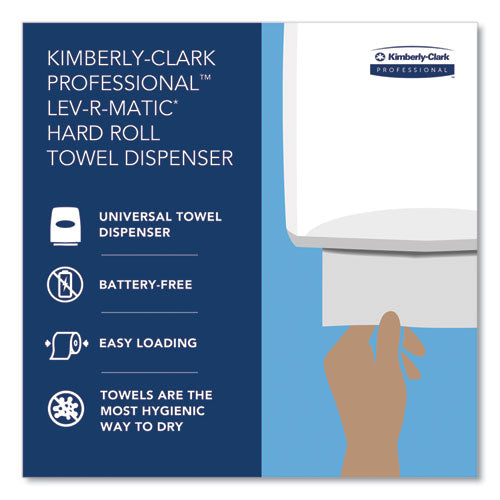 Image of Kimberly-Clark Professional Lev-R-Matic Roll Towel Dispenser, 13.3 X 9.8 X 13.5, Smoke