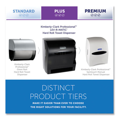 Image of Kimberly-Clark Professional Lev-R-Matic Roll Towel Dispenser, 13.3 X 9.8 X 13.5, Smoke