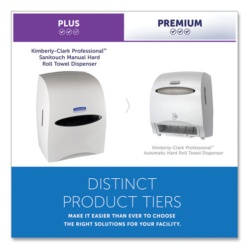 Image of Kimberly-Clark Professional Sanitouch Hard Roll Towel Dispenser, 12.63 X 10.2 X 16.13, White