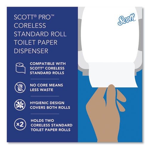 Image of Scott® Pro Coreless SRB Tissue Dispenser, 10.13 x 6.4 x 7, Stainless Steel