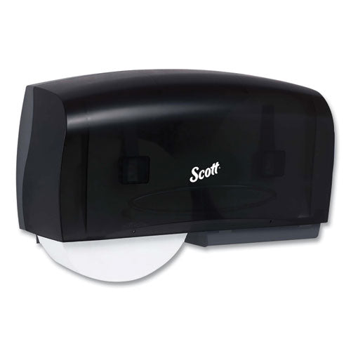 Image of Scott® Essential Coreless Twin Jumbo Roll Tissue Dispenser, 20 X 6 X 11, Black