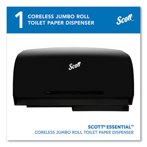 Image of Scott® Essential Coreless Twin Jumbo Roll Tissue Dispenser, 20 X 6 X 11, Black