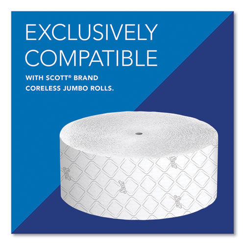Image of Scott® Essential Coreless Twin Jumbo Roll Tissue Dispenser, 20 X 6 X 11, Black