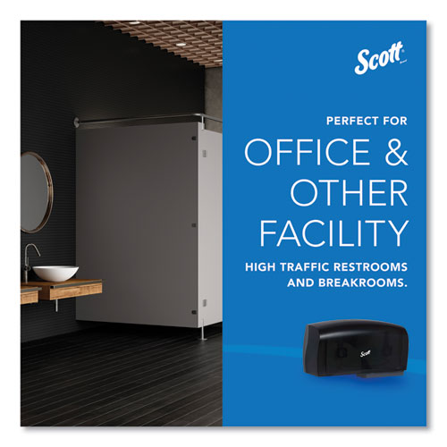 Image of Scott® Essential Coreless Twin Jumbo Roll Tissue Dispenser, 20 X 6 X 11, Black