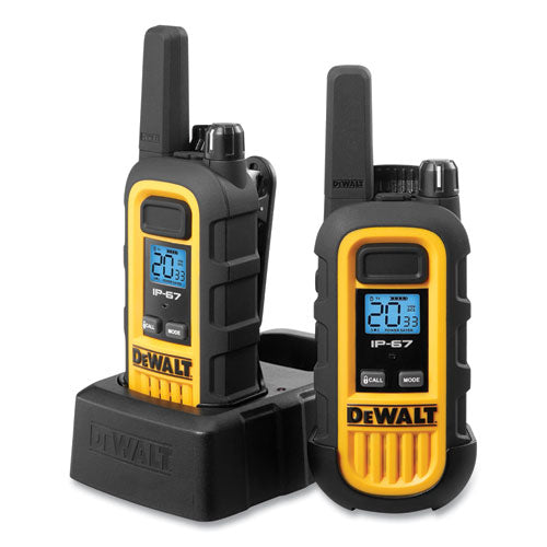 Image of DeWalt® DXFRS300 Heavy-Duty Walkie Talkies, 1 W, 22 Channels