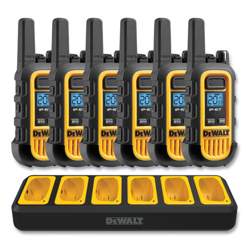 Image of DeWalt® DXFRS300BCH Heavy-Duty Walkie Talkies, 1 W, 22 Channels