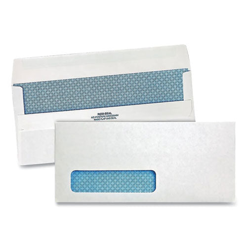 Image of Quality Park Redi-Seal Security-Tint Envelope, Address Window, #10, Commercial Flap, Redi-Seal Closure, 4.13 x 9.5, White, 500/Box