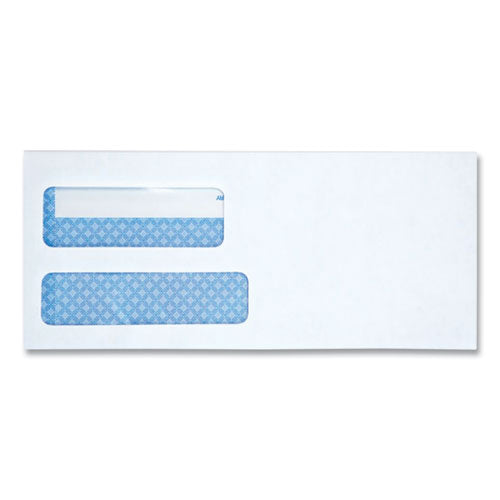 Image of Quality Park Double Window Redi-Seal Security-Tinted Envelope, #9, Commercial Flap, Redi-Seal Adhesive Closure, 3.88 x 8.88, White, 250/CT