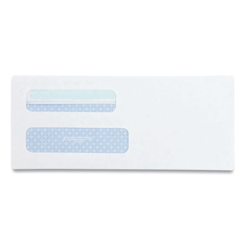Image of Quality Park Double Window Redi-Seal Security-Tinted Envelope, #8 5/8, Commercial Flap, Redi-Seal Closure, 3.63 X 8.63, White, 500/box