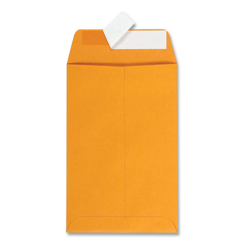 Image of Quality Park Redi-Strip Catalog Envelope, #1, Cheese Blade Flap, Redi-Strip Adhesive Closure, 6 x 9, Brown Kraft, 100/Box