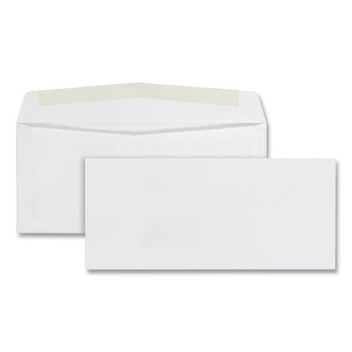 Image of Quality Park Business Envelope, #10, Commercial Flap, Side Seam, Gummed Closure, 24 lb Bond Weight Paper, 4.13 x 9.5, White, 500/Box