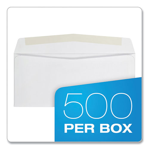 Image of Quality Park Business Envelope, #10, Commercial Flap, Side Seam, Gummed Closure, 24 lb Bond Weight Paper, 4.13 x 9.5, White, 500/Box