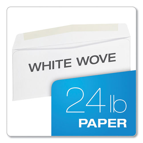 Image of Quality Park Business Envelope, #10, Commercial Flap, Side Seam, Gummed Closure, 24 lb Bond Weight Paper, 4.13 x 9.5, White, 500/Box