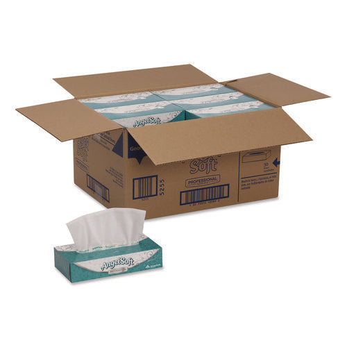 Image of Georgia Pacific® Professional Premium Facial Tissues in Flat Box, 2-Ply, White, 100 Sheets, 30 Boxes/Carton