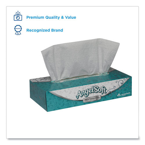 Image of Georgia Pacific® Professional Premium Facial Tissues in Flat Box, 2-Ply, White, 100 Sheets, 30 Boxes/Carton