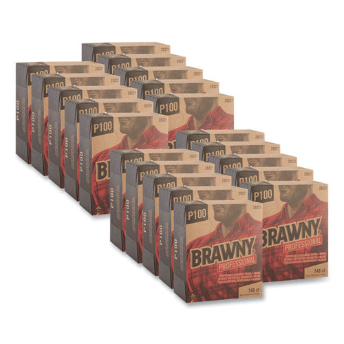 Image of Brawny® Professional Light Duty Paper Wipers, 2-Ply, 8 x 12.5, White, 148/Box, 20 Boxes/Carton