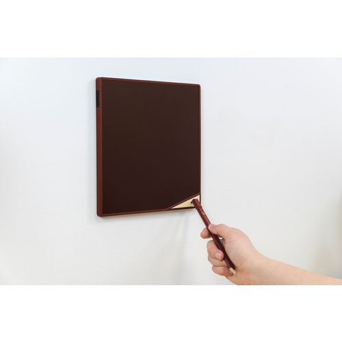 Image of Boogie Board VersaTiles Memo Board, 8.25" x 8.25", Black Surface, Red Plastic Frame