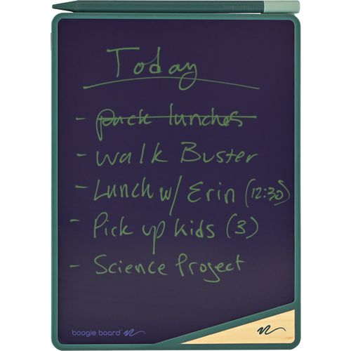 Image of Boogie Board VersaBoard Reusable Writing Tablet, LCD Touchscreen, 5.38" x 7.5", Mineral Green/Black