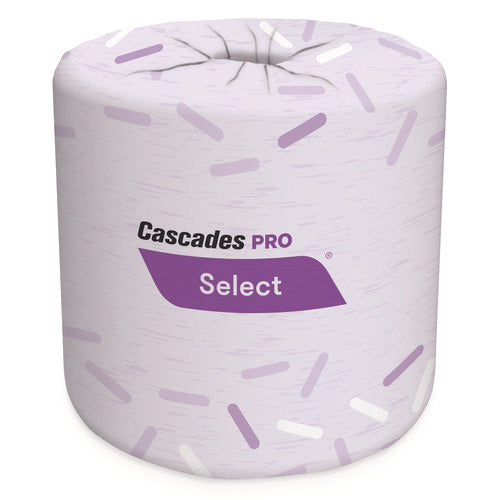 Image of Cascades PRO Select Standard Bath Tissue, 2-Ply, White, 4 x 3.25, 420 Sheets/Roll, 48 Rolls/Carton