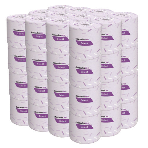 Image of Cascades PRO Select Standard Bath Tissue, 2-Ply, White, 4 x 3.25, 420 Sheets/Roll, 48 Rolls/Carton