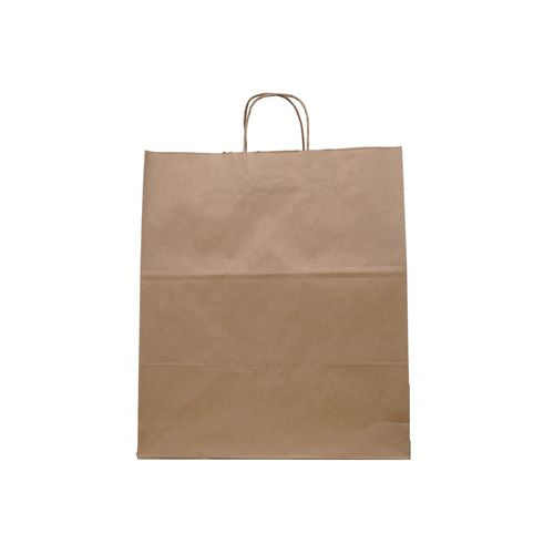 Image of Solupac Emporium Twist Handle Bag, Natural Twisted-Paper Handles, 14" x 9.84" x 15.5", Natural, 200/Carton