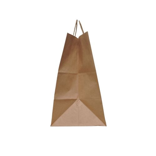 Image of Solupac Emporium Twist Handle Bag, Natural Twisted-Paper Handles, 14" x 9.84" x 15.5", Natural, 200/Carton