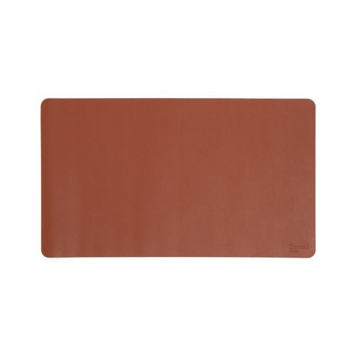 Image of Smead Vegan Leather Desk Pads, 23.6" x 13.7", Brown