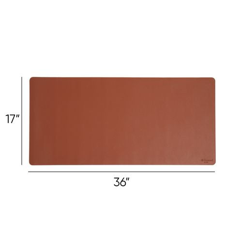 Image of Smead Vegan Leather Desk Pads, 36" x 17", Brown