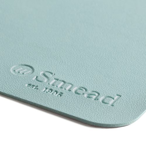 Image of Smead Vegan Leather Desk Pads, 36" x 17", Light Blue