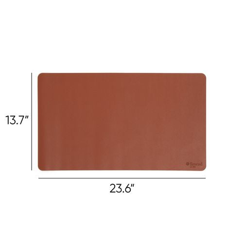 Image of Smead Vegan Leather Desk Pads, 23.6" x 13.7", Brown