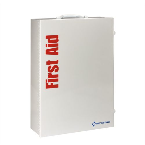Image of First Aid Only 150 Person ANSI B 4 Shelf Cabinet, 1,462 Pieces, Metal Case