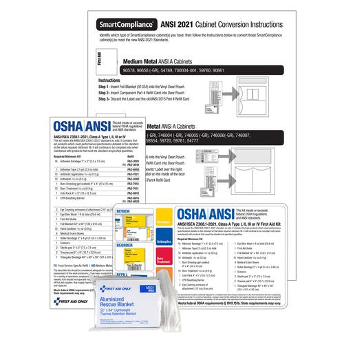 Image of First Aid Only Smart Compliance A 2021 Conversion Kit, 11 Pieces