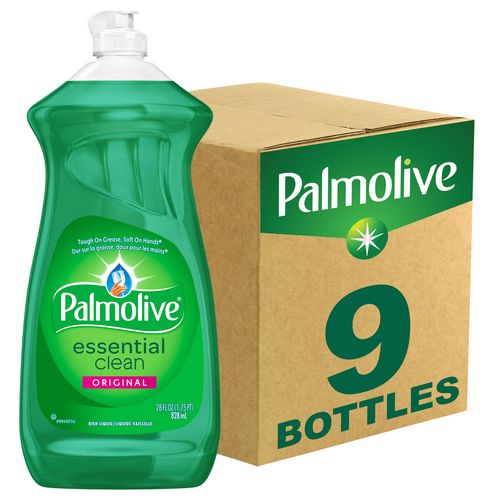 Image of Palmolive® Dishwashing Liquid, Fresh Scent, 28 oz Bottle, 9/Carton