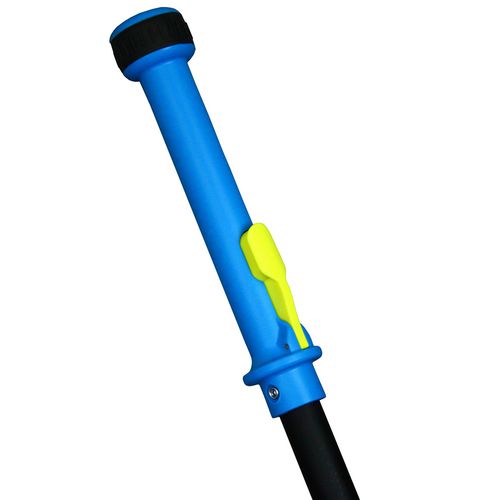 Image of Impact® Mopster 2.0 Microfiber Bucketless Mop, 16.25 x 3.25 Blue Microfiber Head, 57" Black Aluminum Handle