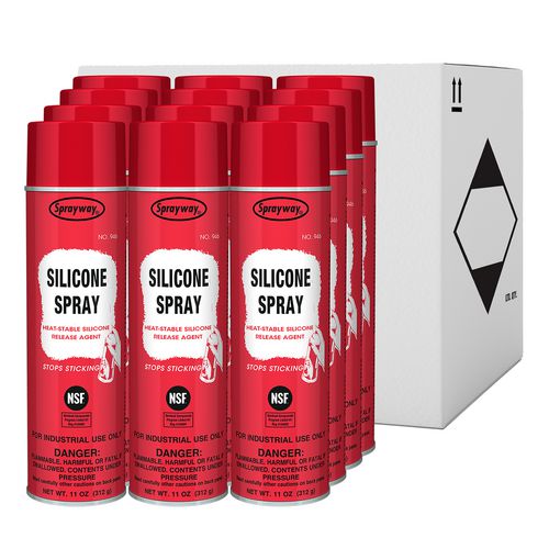 Image of Sprayway® Silicone Spray, 11 oz Aerosol Spray, 12 Cans