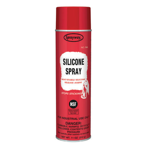 Image of Sprayway® Silicone Spray, 11 oz Aerosol Spray, 12 Cans
